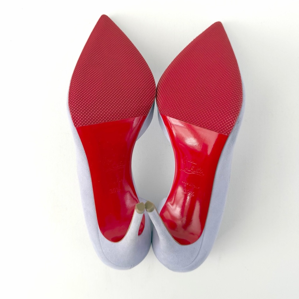 CHRISTIAN LOUBOUTIN | Iriza 100 Lilac Skylight Suede d’Orsay Pumps EU 39.5 - Picture 12 of 15